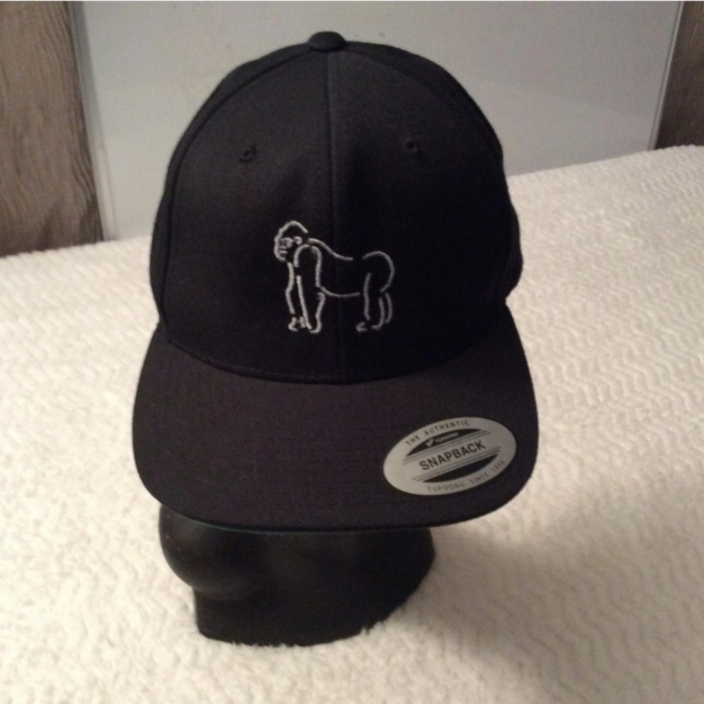 Yupoong The Classics Men's Black King Kong Gorilla Logo Adjustable Fit SnapBack